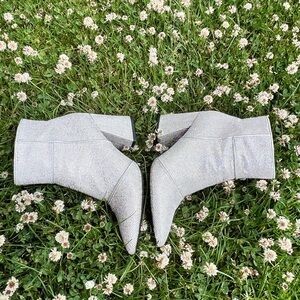 Elegant Silver Ankle Boots